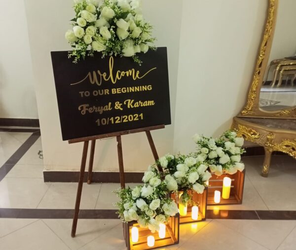 Floral Welcome Board