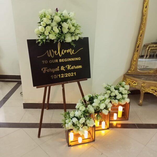 Floral Welcome Board