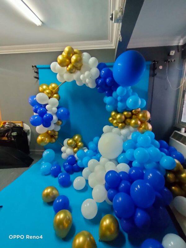 Blue Balloons Backdrop