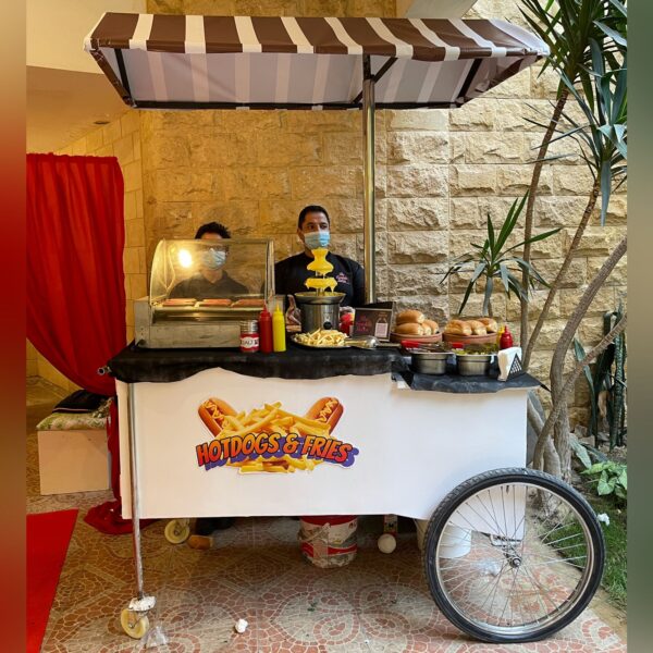 Hotdog Station By The Fountain