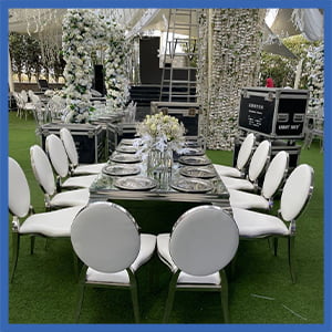 Rounded White Steel Chair