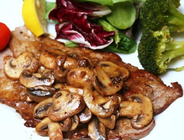 Picata With Mushroom Sauce by Bites