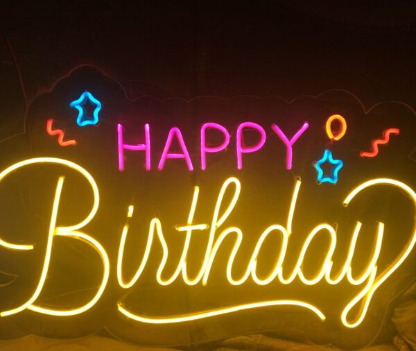 Happy Birthday Neon Sign