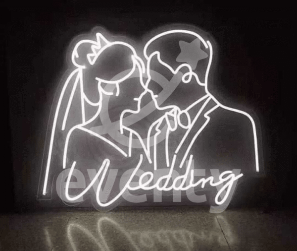 Weeding White Neon Sign