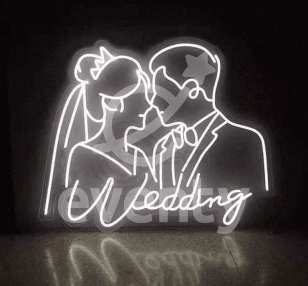 Weeding White Neon Sign