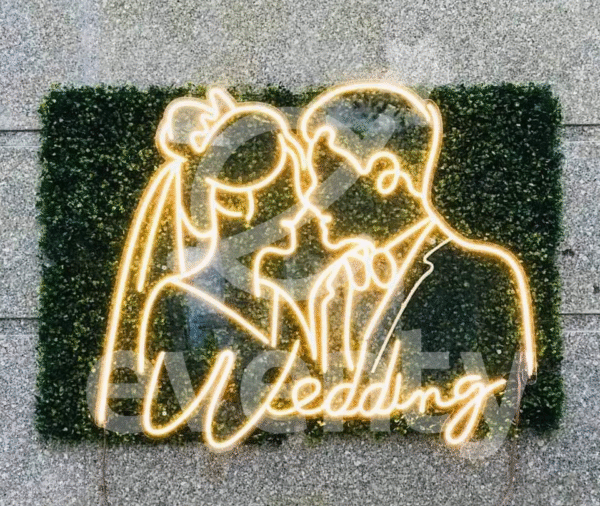 Wedding Yellow Neon Sign