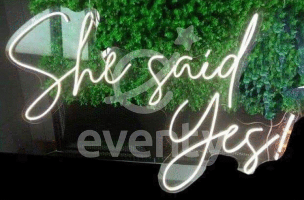 She Said Yes Neon Sign
