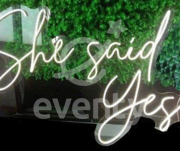 She Said Yes Neon Sign