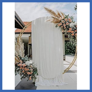 Circle Mixed Flowers Backdrop