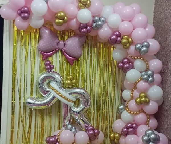 Pinky Balloon Backdrop
