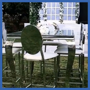 Silver Stainless Steel High Table