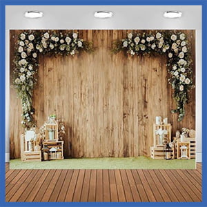 Wooden Floral Backdrop