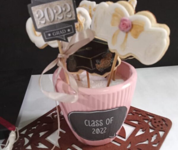 Graduation Pot By Cookies & Flowers